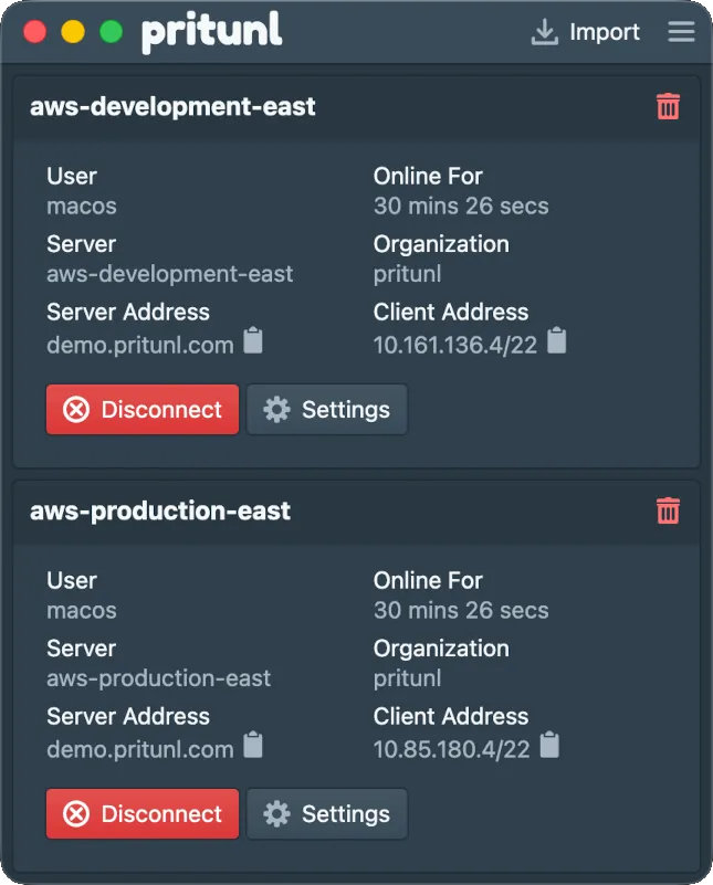 Pritunl Client macOS